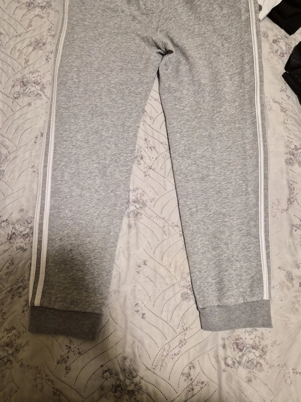 Adidas Grey Essentials 3-Stripe Joggers - Picture 7 of 7